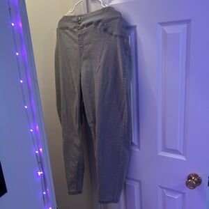 Gray High-Waisted Pants